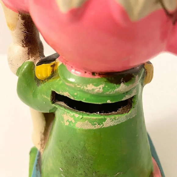 Vintage 1968 OSL Coin Bank Japan Graduating Pink Mouse  7 Inch Tall Figurine - Picture 13 of 16